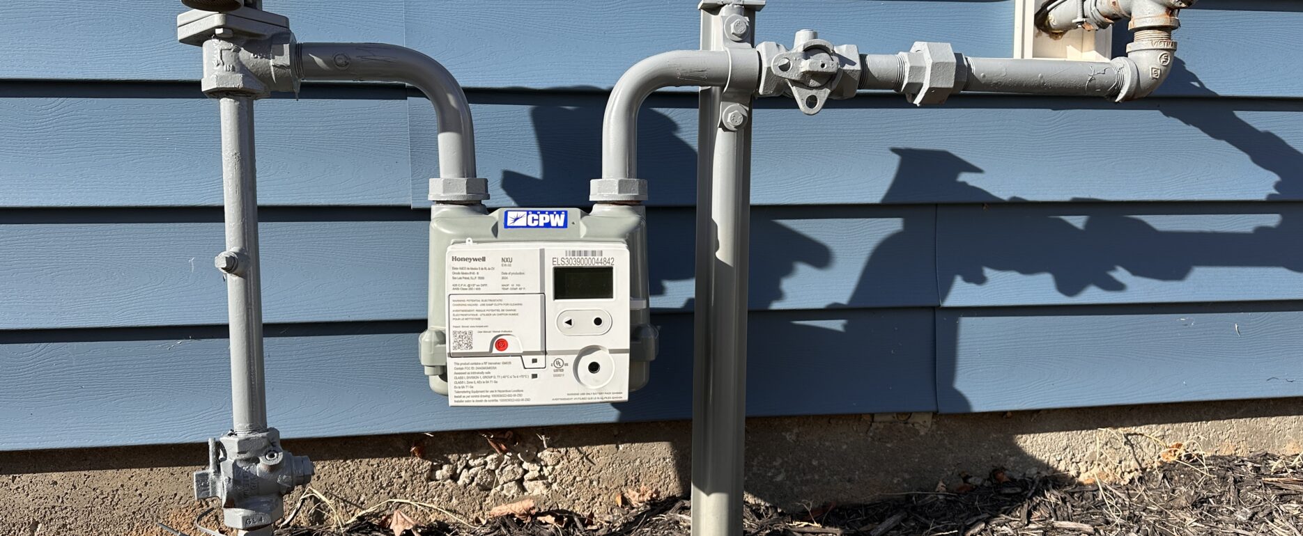 Photo of Greer CPW natural gas meter