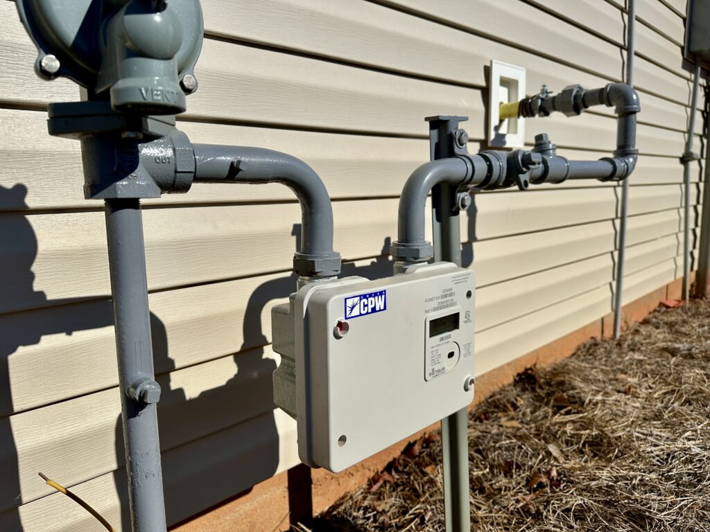 Photo of Greer CPW natural gas meter.